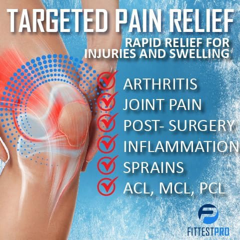 Knee Ice Pack Wrap for Pain Relief, Reusable Hot and Cold Therapy Wrap for Swelling, Recovery, and Therapy for Arthritis, Meniscus Tear and ACL