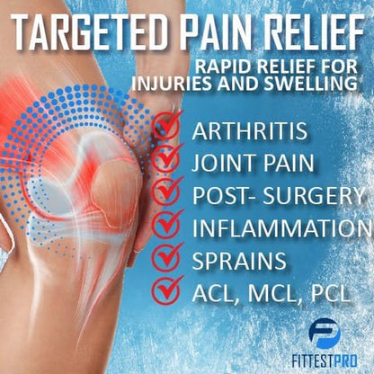 Knee Ice Pack Wrap for Pain Relief, Reusable Hot and Cold Therapy Wrap for Swelling, Recovery, and Therapy for Arthritis, Meniscus Tear and ACL