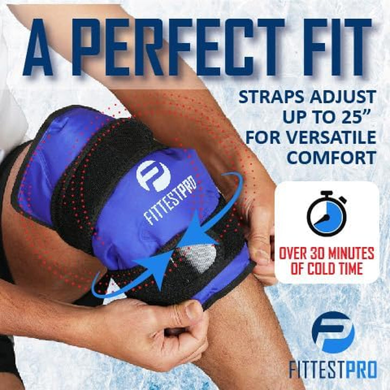 Knee Ice Pack Wrap for Pain Relief, Reusable Hot and Cold Therapy Wrap for Swelling, Recovery, and Therapy for Arthritis, Meniscus Tear and ACL