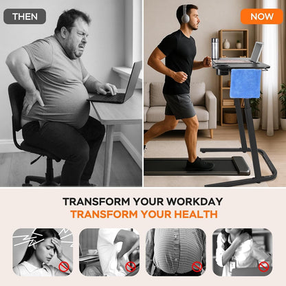 Adjustable Height Standing Desk for Walking Pad Treadmill，For Cycling | Stand Table for Treadmill Walking Pad, Bike/Walking Pad/Treadmill Trainer Desk Stand, Attachment, Bar for Walking Pad
