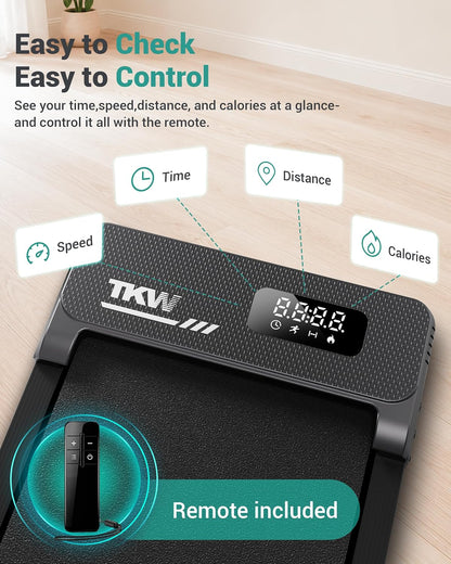 Walking Pad with Vibration Plates, 3 in 1 Walking Vibration Pad, Walking Pad with Incline, under Desk Walking Pad with Remote Control and LED Display for Home Small Space