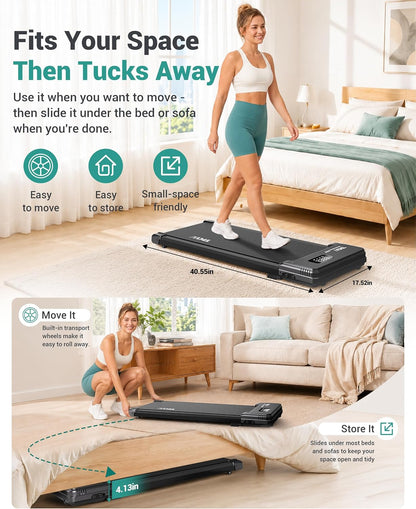 Walking Pad with Vibration Plates, 3 in 1 Walking Vibration Pad, Walking Pad with Incline, under Desk Walking Pad with Remote Control and LED Display for Home Small Space