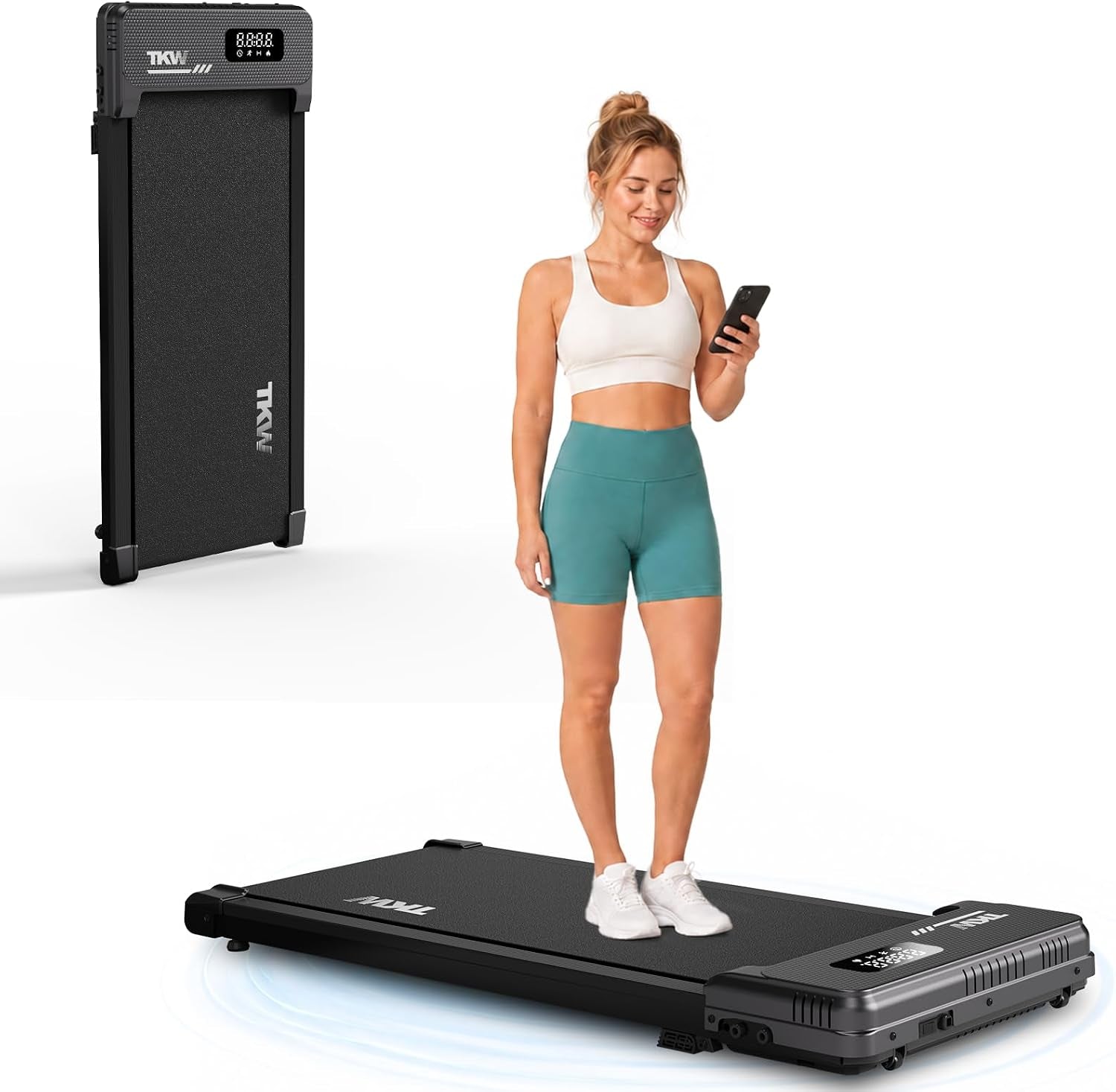 Walking Pad with Vibration Plates, 3 in 1 Walking Vibration Pad, Walking Pad with Incline, under Desk Walking Pad with Remote Control and LED Display for Home Small Space